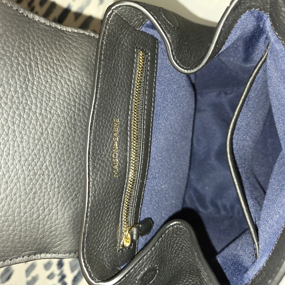 Black Leather Backpack - Picture 6 of 6